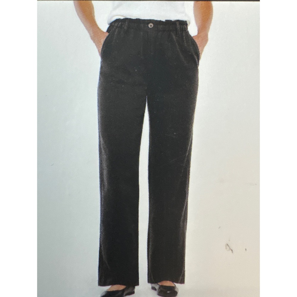 Gap Easy Twill Pants Womens M Black High Rise Pull On Straight Leg NWT